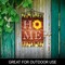 G128 Combo Pack Garden Flag Hanger 14IN & Garden Flag Home Sunflower on Rustic Wood 12x18IN Printed Double Sided Blockout Fabric